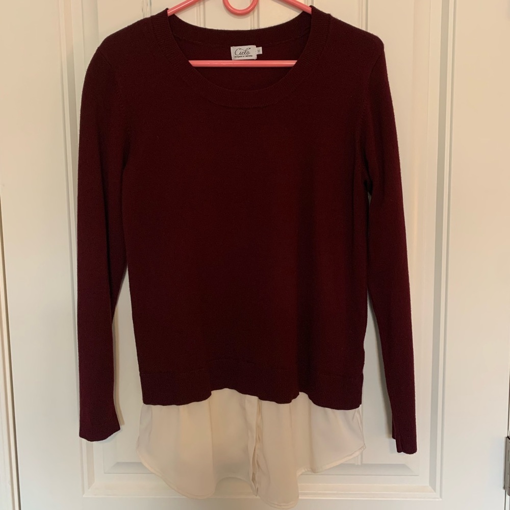 Cielo Designed in California Women’s Long Maroon/White Size XL but fits like M/L